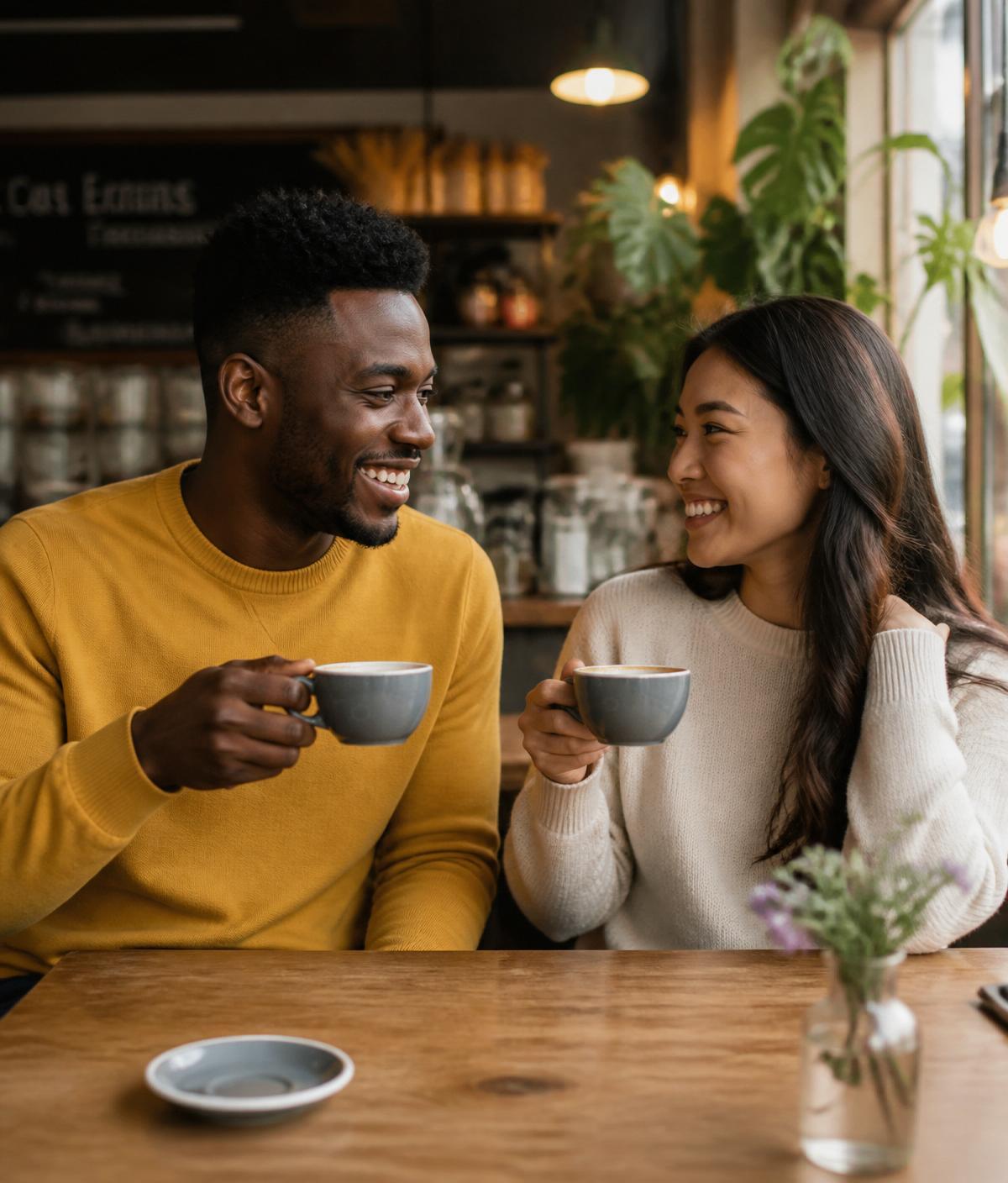 Couple sharing coffee